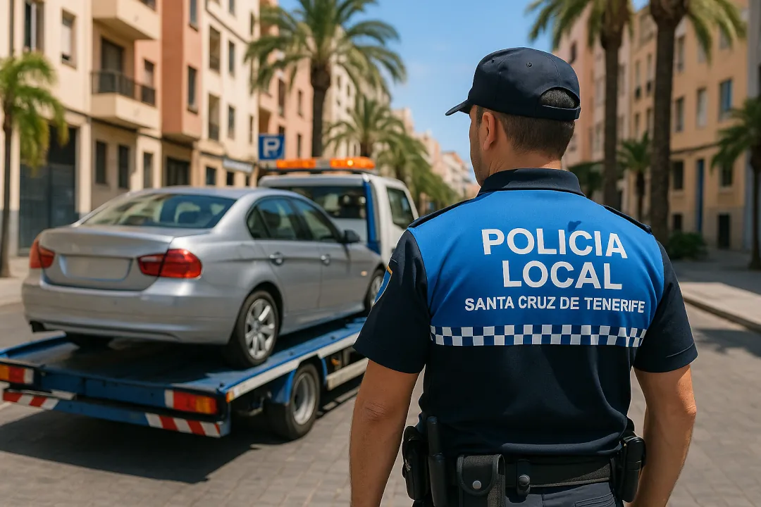 se llevó la grúa tu coche imagen policia local grúa se lleva coche mal aparcado
