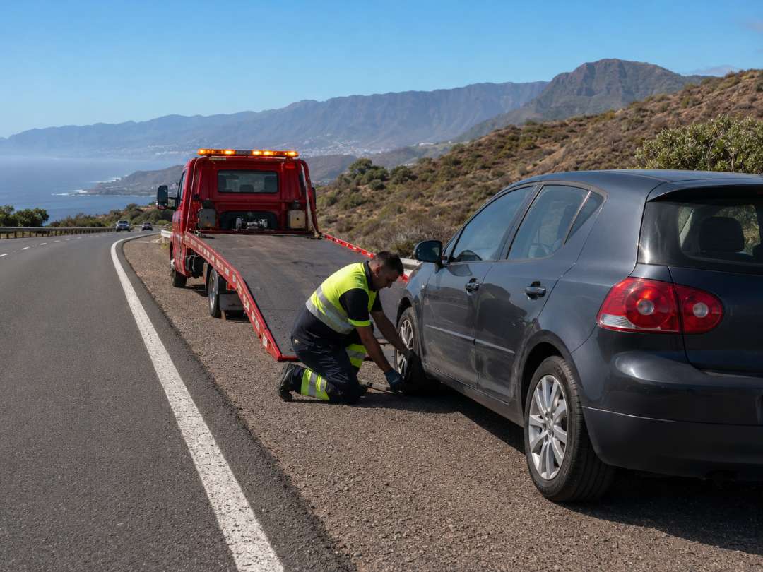 asistencia en carretera por mala presión de los neumaticos